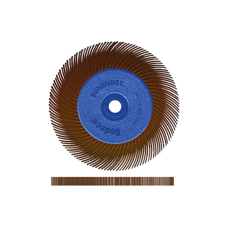 Dedeco Sunburst Radial Bristle Discs 6 in X 1/2 in Curved Tc Brown 36 Grit A/O 1/Unit 2281